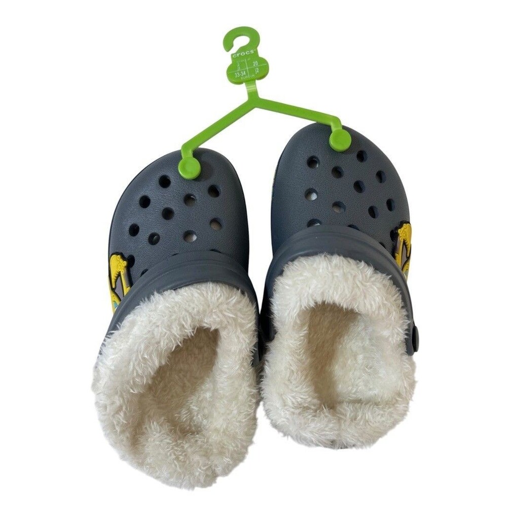 BMINFEE Kid's Girls Boys Clogs Fleece Line Shoes Toddle 2  Little Kid, Grey